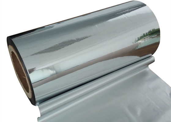 Un buen precio. Película compuesta metalizada de poliéster de múltiples capas orientada biaxialmente con acabado de espejo de doble tono Rollo industrial de 2.8 km en línea