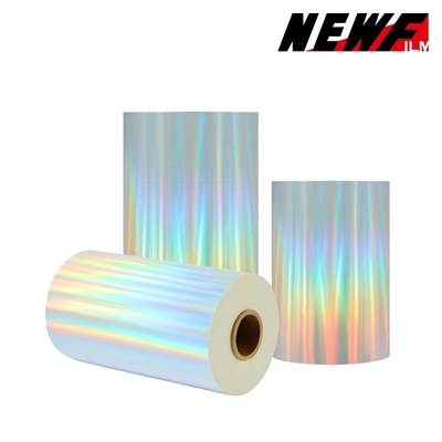 Good price Película de laminación térmica deslumbrante holográfica de 21 micrómetros para la decoración de envases en línea