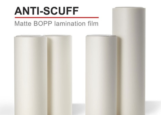 Good price Película resistente a la fricción de 28mic Matt BOPP Película de laminación húmeda/termal adecuada para laminadores en línea