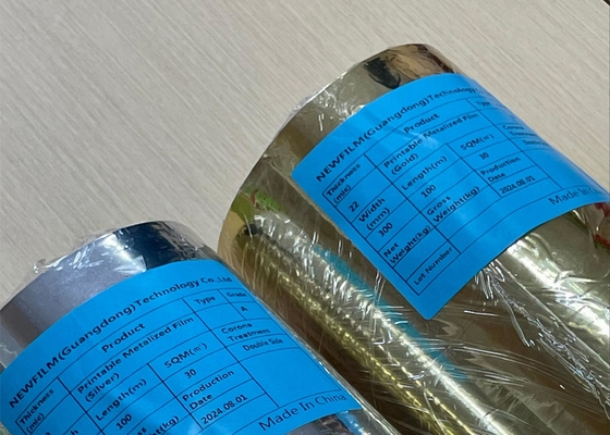 Good price Película de revestimiento de aluminio PET de espesor personalizado para núcleos de papel de 1 pulgada o 3 pulgadas en línea
