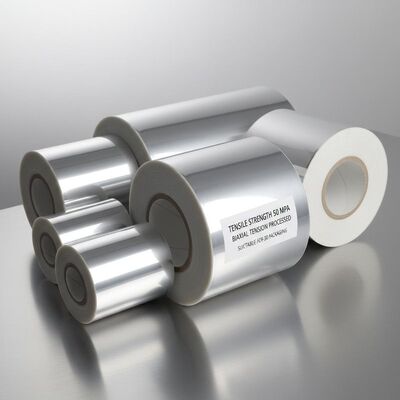 Un buen precio. Rollos de película de laminación con resistencia a la tracción de 50 MPa con procesamiento de tensión biaxial, rango de espesor de 12 a 30 micras, aptos para embalaje en línea