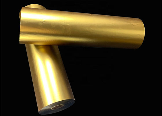 Good price 1 pulgada de película BOPP metalizada de laminado térmico de película de oro plateado de aluminio PET película de rollo en línea